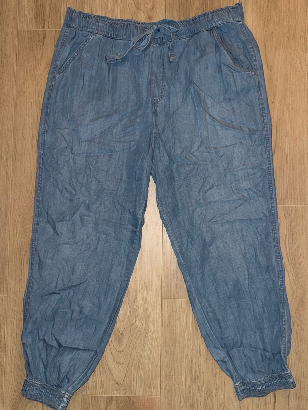 KNOX ROSE Light Blue Denim Joggers